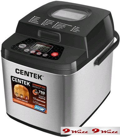Хлебопечка CENTEK CT-1410 (черный) - фото