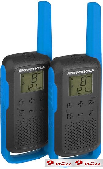 Портативная радиостанция Motorola T62 Walkie-talkie (черный/синий) - фото