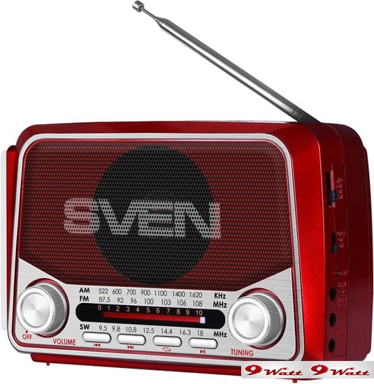 Радиоприемник SVEN SRP-525 (красный) - фото