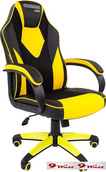 Кресло CHAIRMAN Game 17 (черный/желтый) - фото
