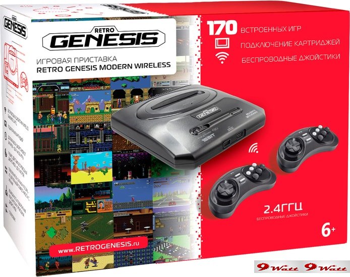 Игровая приставка Retro Genesis Modern Wireless (2 беспроводных геймпада, 170 игр) - фото