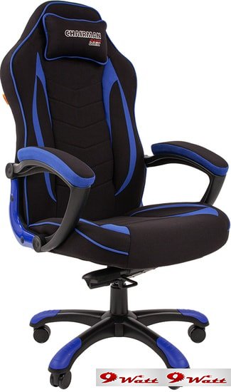 Кресло CHAIRMAN Game 28 (черный/синий) - фото