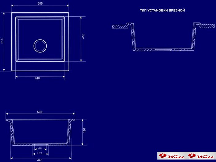 Кухонная мойка AV Engineering Star AV505515SGR (серый) - фото2