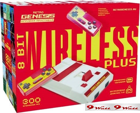Игровая приставка Retro Genesis 8 Bit Wireless Plus (2 геймпада, 300 игр) - фото