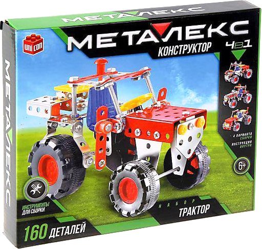 Конструктор Unicon Металекс 2424071 Трактор 4 в 1 - фото