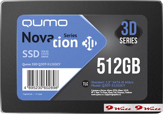SSD QUMO Novation 3D TLC 512GB Q3DT-512GSCY - фото