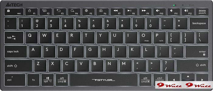 Клавиатура A4Tech Fstyler FX61 (серый/черный) - фото