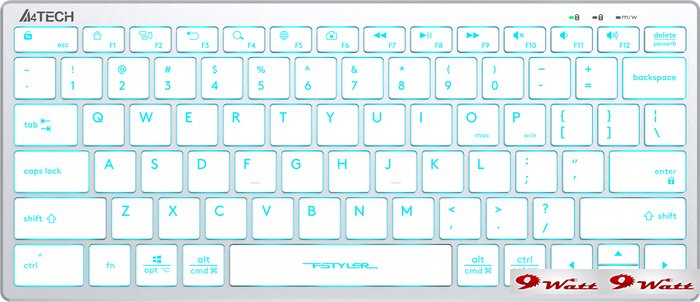 Клавиатура A4Tech Fstyler FX61 (серебристый/белый) - фото