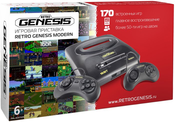 Игровая приставка Retro Genesis Modern PAL Edition (170 игр) - фото