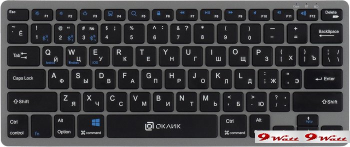 Клавиатура Oklick 835S (серый/черный) - фото