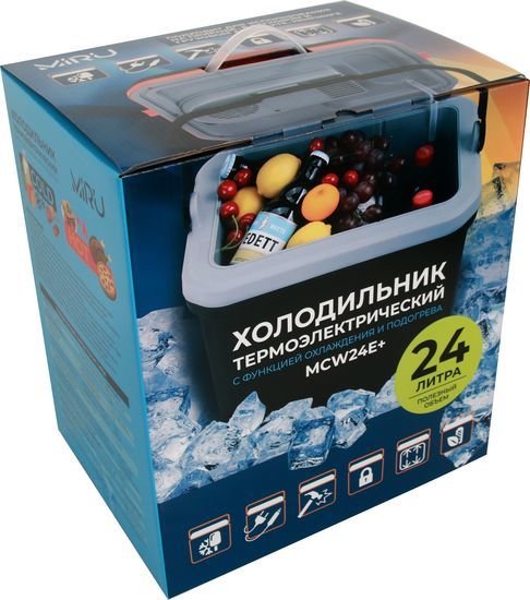 Термоэлектрический автохолодильник Miru MCW24E+ 24л (черный/оранжевый) - фото2