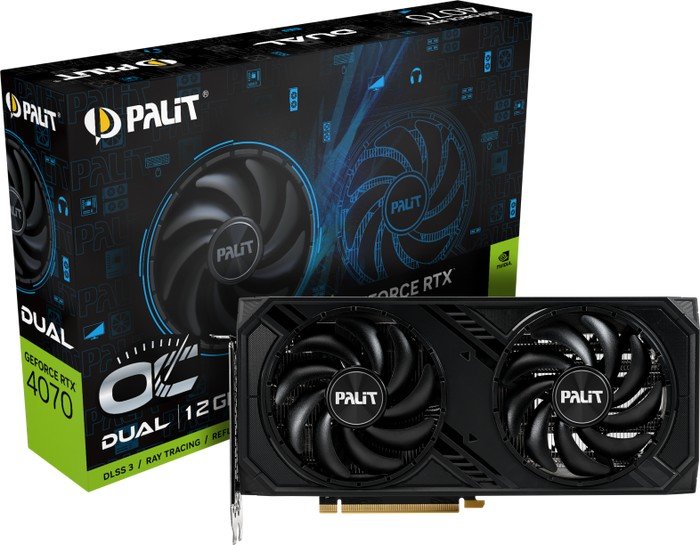 Видеокарта Palit GeForce RTX 4070 Dual OC NED4070S19K9-1047D - фото2