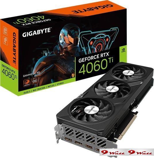 Видеокарта Gigabyte GeForce RTX 4060 Ti Gaming OC 8G GV-N406TGAMING OC-8GD