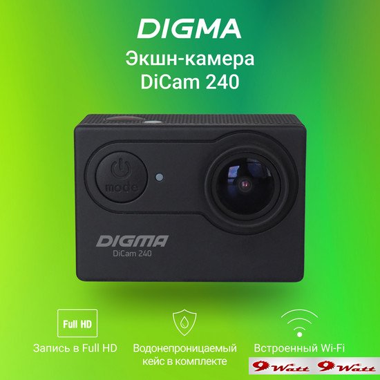 Экшен-камера Digma DiCam 240 (черный) - фото2