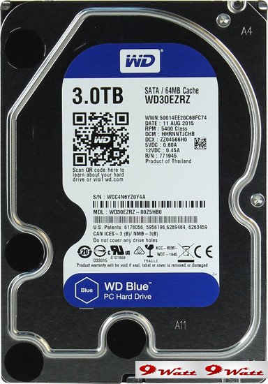 Жесткий диск WD Blue 3TB (WD30EZRZ) - фото